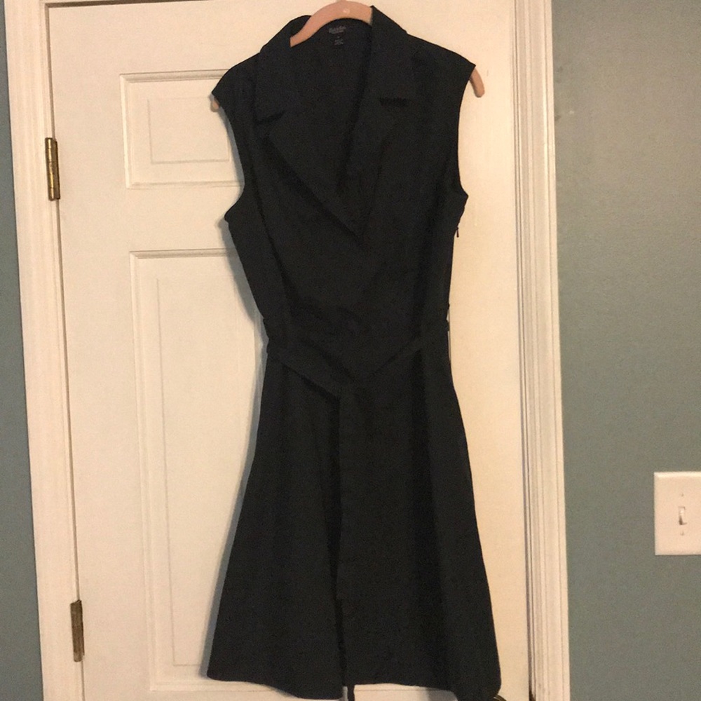 Black swing dress. Collared. 50’s style. Sz 16